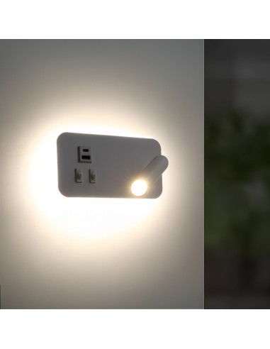 Adjustable LED Wall Light White Square 10W 4000K M LEDME