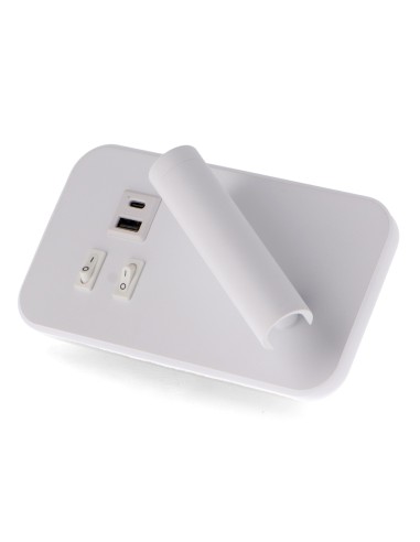 Adjustable LED Wall Light White Square 10W 4000K M LEDME