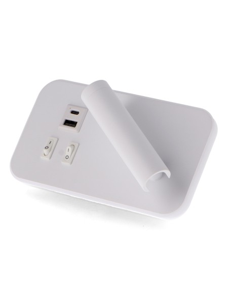 Adjustable LED Wall Light White Square 10W 4000K M LEDME
