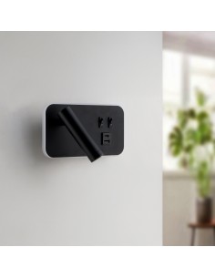 Black Square 10W 4000K Adjustable LED Wall Light 2