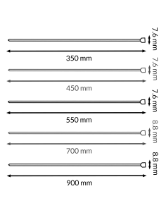 Bridas de cable blancas 100% nylon 7.6x550 mm bolsa de 30 u 2