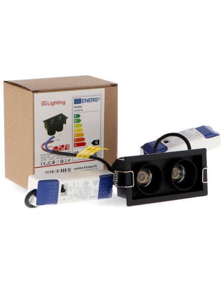 ISG Lighting Mini-LED-Schwarz-Fix-Quadrat-10W CCT