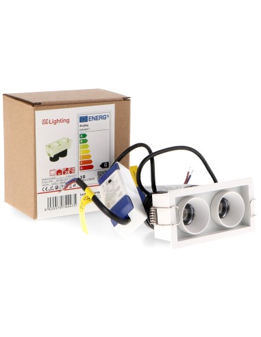 LED-Spot Mini White Fix Square 10W CCT von iSG Lighting