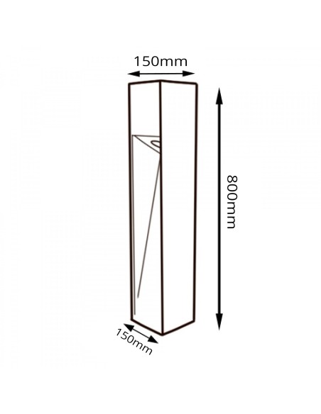 Baliza LED Cora Plus Rust Brown CCT 10W IP65