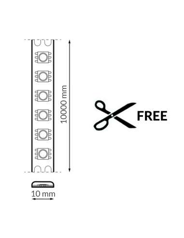 24V IP65 LED Strip 13W/m 10m 6500K Cuttable