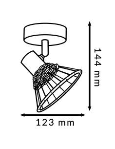 Door 1 Series Ceiling Lamp 1 E14 Focus M LEDME 2