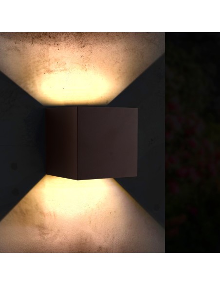 LED-Wandleuchte Rust Cube 6W CCT IP54