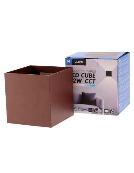 LED Wall Light Rust Cube 6W CCT IP54