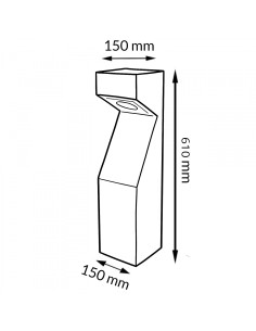 Baliza LED Teba Rust Brown CCT de iSG Lighting 10W IP65 2