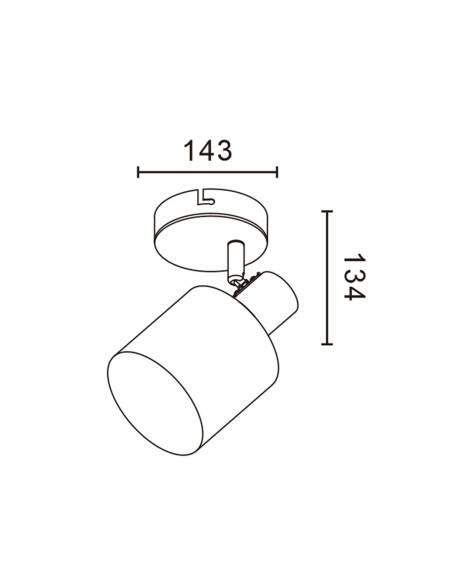 Lampada da soffitto Serie Camp 1 Lampadine E14 M LEDME