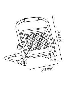 Portable LED Spotlight with Battery 50W 6000K 2