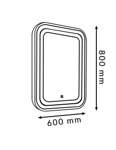 Espelho para Banheiro LED 20W com Interruptor Tátil e Ajuste CCT 2