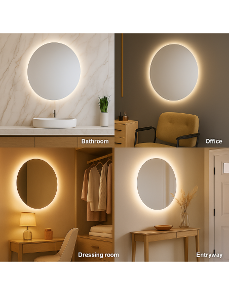 LED Rondo Mirror 20W CCT with Touch Switch