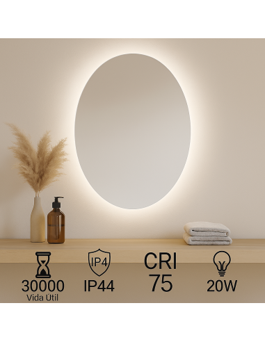 LED Rondo Mirror 20W CCT with Touch Switch