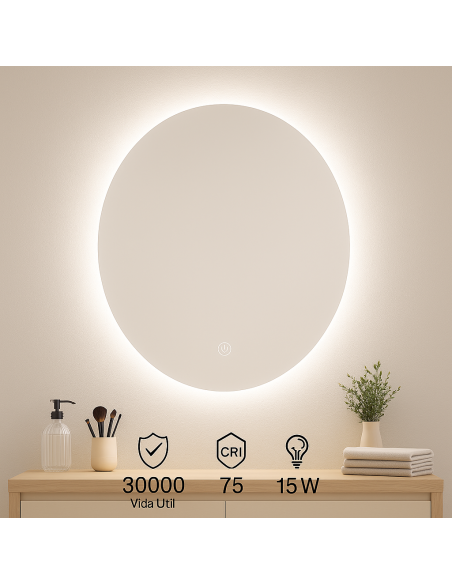 M LEDME 15W Bathroom LED Mirror with Touch Switch