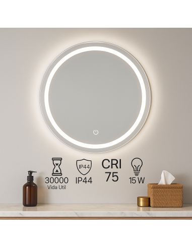Nerja LED Bathroom Mirror 15W with Touch Switch