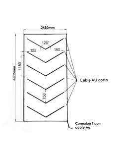 Regleta LED Hexagonal Ángulo 384W 6000K M LEDME 2