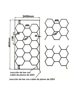 M LEDME Hexagonal Panel Beehive LED Strip 600W 6000K 2