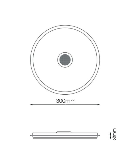 LED Ceiling Light Magic 25W RGB+CCT with Remote Control and App