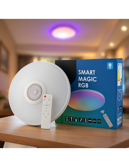 LED Ceiling Light Magic 25W RGB+CCT with Remote Control and App