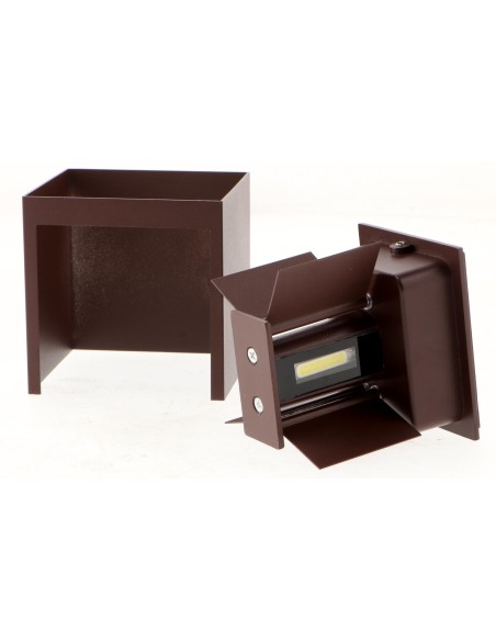 Aplique de pared LED Rust Cube 12W IP54 CCT, 1200 lúmenes y fuente Epistar