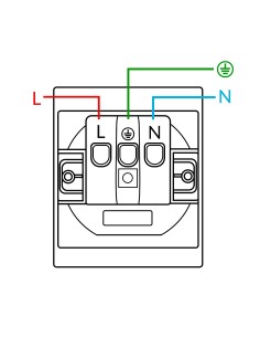 Ledme 16A Schuko Socket with Recessed Cover Grey 2