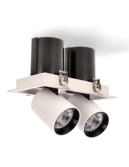 Spot LED orientable double tube 24W CCT avec source Osram