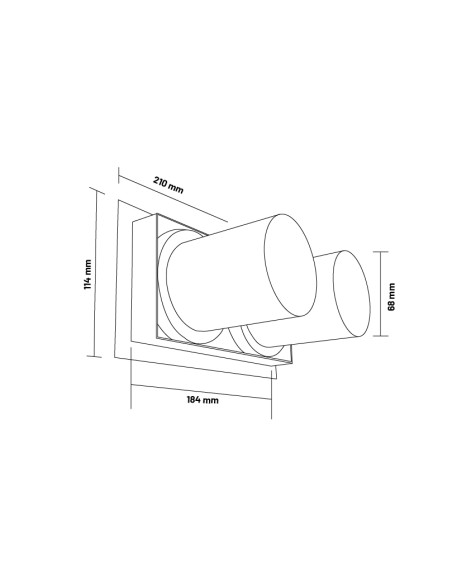 Spot LED orientable double tube 24W CCT avec source Osram