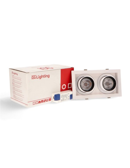 Spot LED orientable double tube 24W CCT avec source Osram