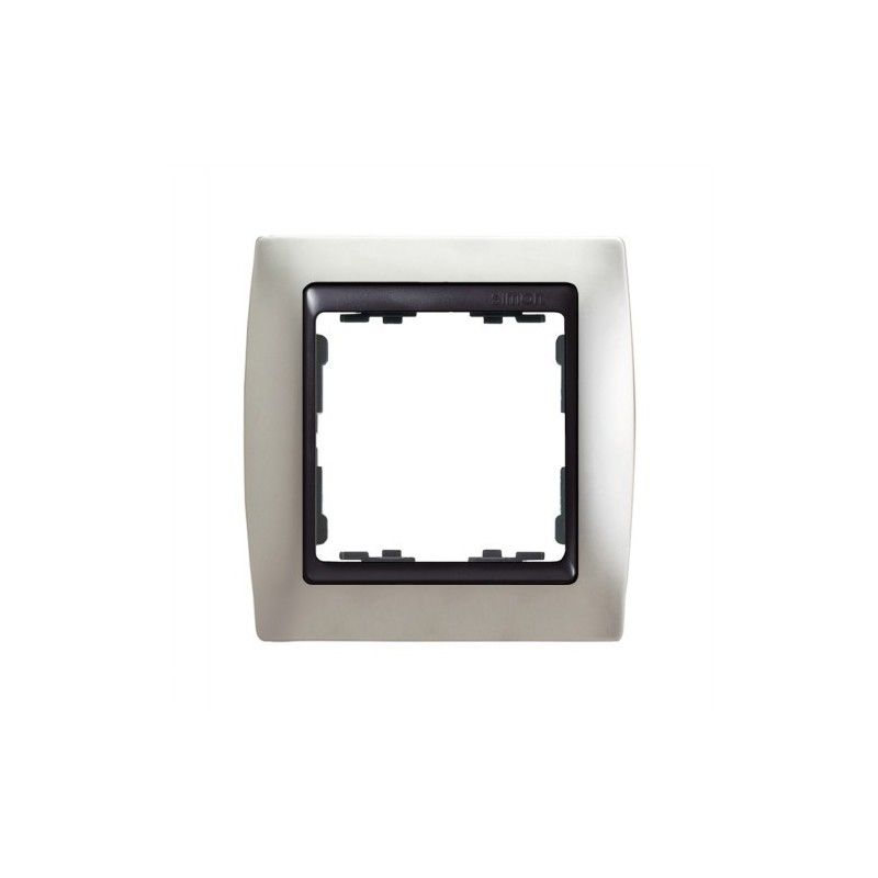 Moldura 1 elemento alumínio fosco base grafite SIMON 82 82814-33