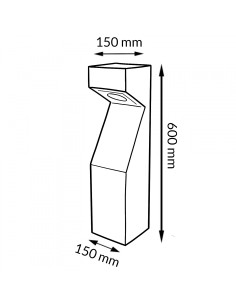 Baliza LED Teba Black CCT da iSG Lighting 10W IP65 2