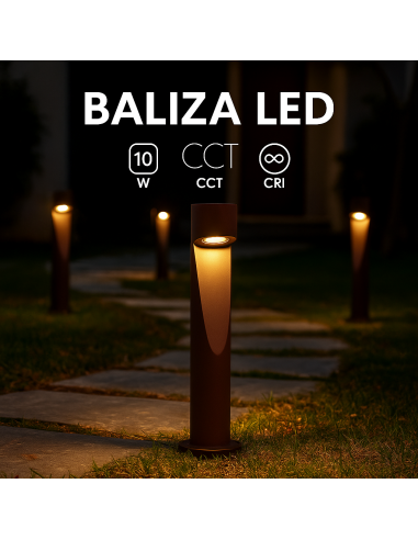 Baliza LED Andru Rust Brown 10W COB 1000lm IP65 IK4 Alumínio
