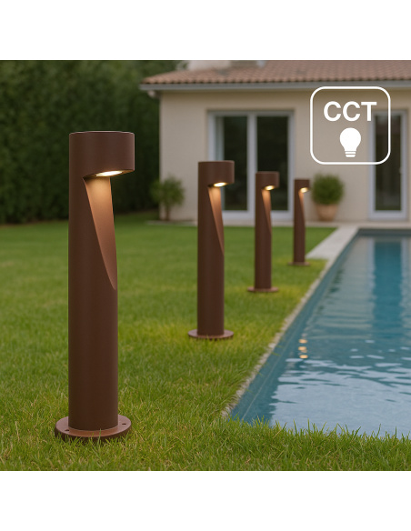 Baliza LED Andru Rust Brown 10W COB 1000lm IP65 IK4 Alumínio