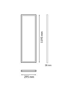 Rectangular Surface LED Panel Home Series 120x30 cm 40W CCT 2