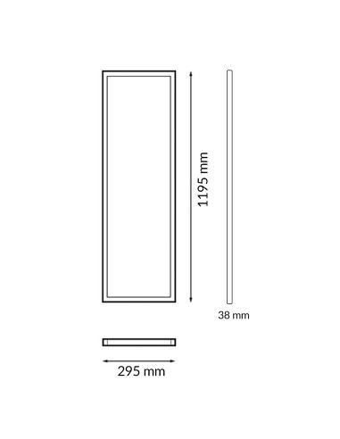 Panel Led de Superficie Rectangular Serie Home 120x30 cm 40W CCT