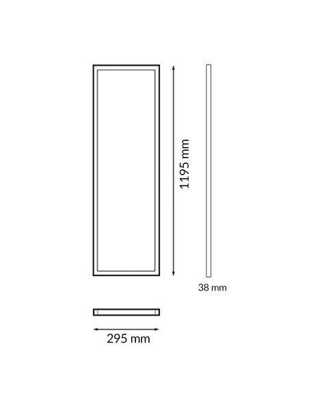 Panel Led de Superficie Rectangular Serie Home 120x30 cm 40W CCT
