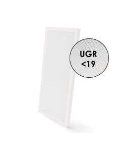 Panel LED de superficie rectangular 36W M LEDME aluminio...
