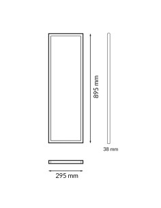 Panel LED de superficie rectangular 36W M LEDME aluminio... 2