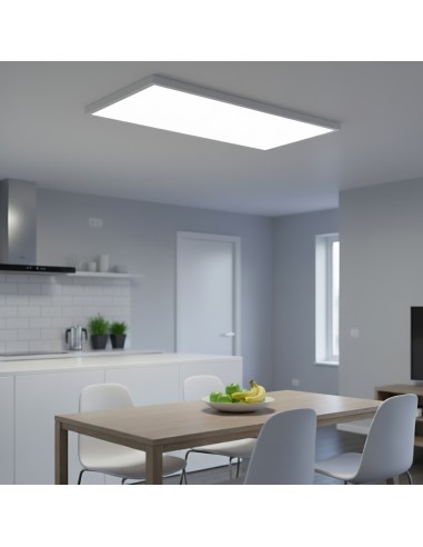 Panel LED de superficie rectangular 36W M LEDME aluminio 895x295x38mm