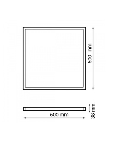 LED Surface Panel Square 60x60 cm 40W M LEDME
