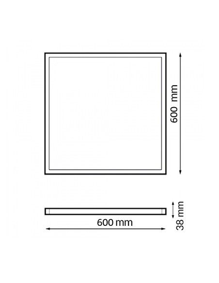 LED Surface Panel Square 60x60 cm 40W M LEDME