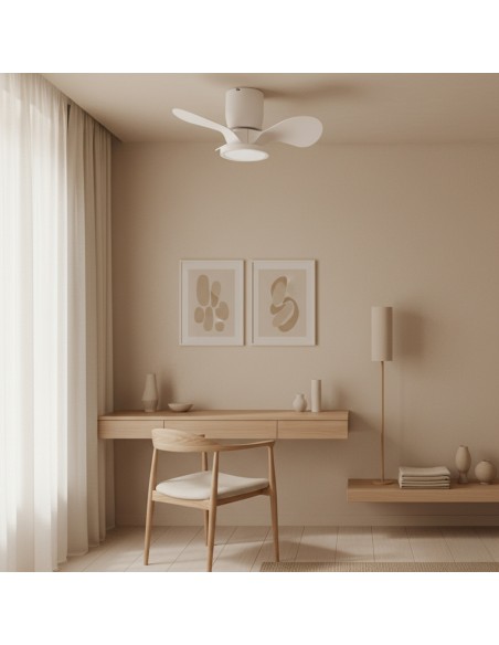 Ventilatore da soffitto LED Nature DC con timer e telecomando