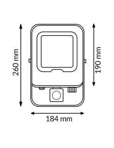 Foco Projetor LED Napoli Plus White 50W com Sensor de Movimento e CCT 2
