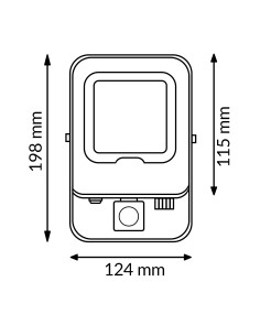 Foco proyector LED Napoli Plus 20W sensor movimiento IP65 2