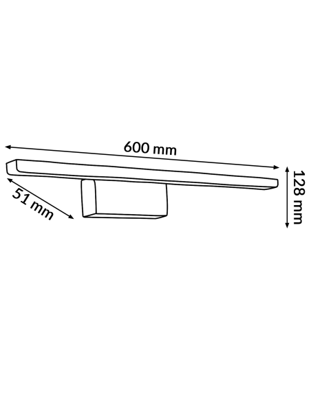 Applique LED Plex 12W 4000K Marca M LEDME