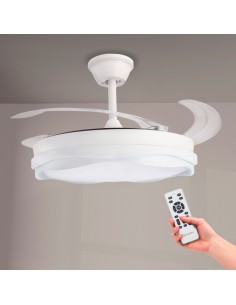 LED Ceiling Fan White Dary ø106 cm with CCT Control