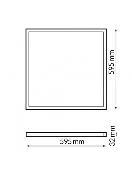 Panel LED Serie High Lumen 60x60 cm 25W Epistar Flicker Free