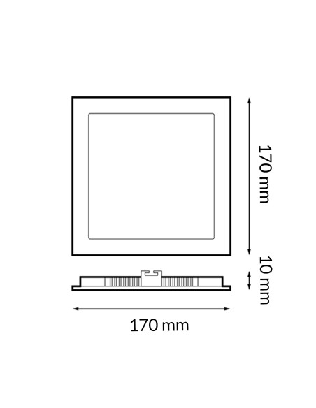 ISG Lighting Pro-Serie LED-Panel quadratisch 12W CCT
