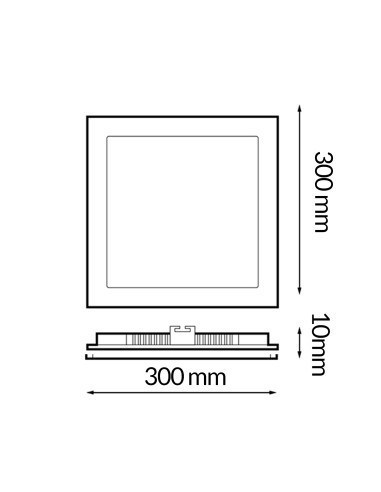 Panel LED Cuadrado Serie Pro 25W CCT Empotrable