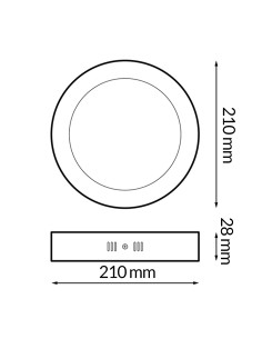 Slim Surface Circular Panel 20W CCT iSG Lighting 2